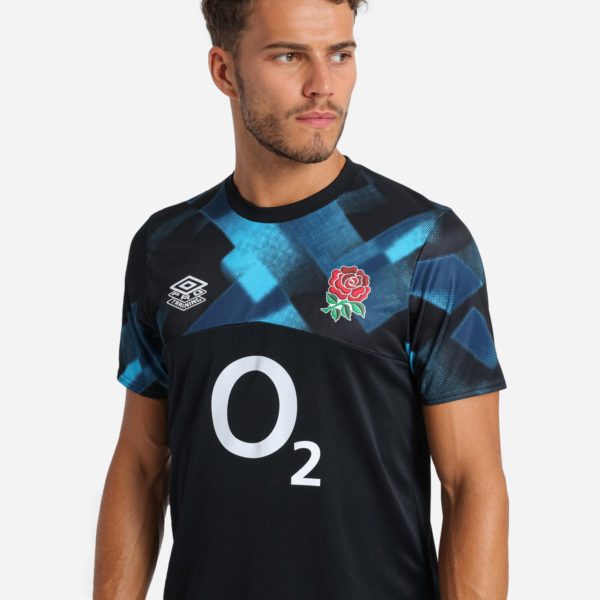 Umbro England Rugby 22/23 Warm Up Jersey Futbol Jersey Siyah Mavi | TR-07565