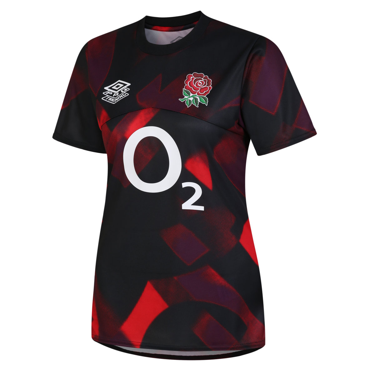 Umbro England Rugby 22/23 Warm Up Jersey Futbol Jersey Kırmızı Koyu Mor Siyah | TR-16245