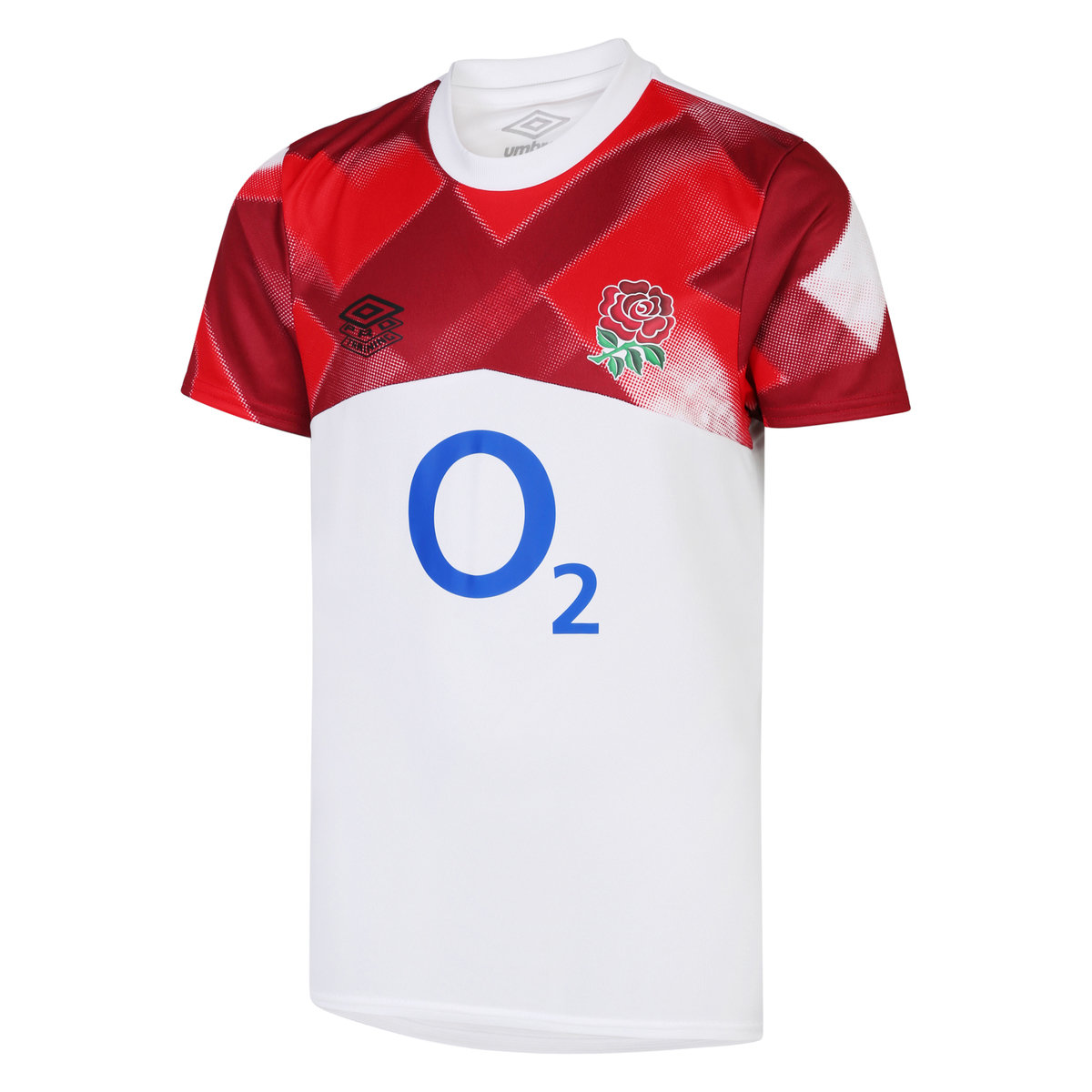 Umbro England Rugby 22/23 Warm Up Jersey Junior Futbol Jersey Beyaz Kırmızı | TR-51535