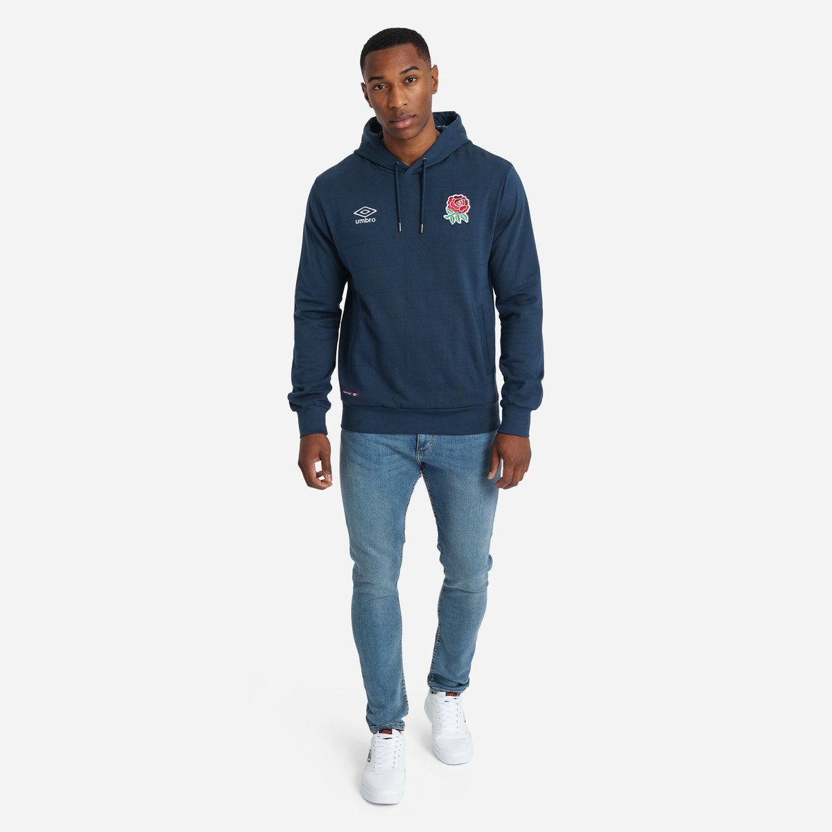 Umbro England Rugby Klasik Kapitone Hoodie Futbol Kapüşonlular Lacivert | TR-81901