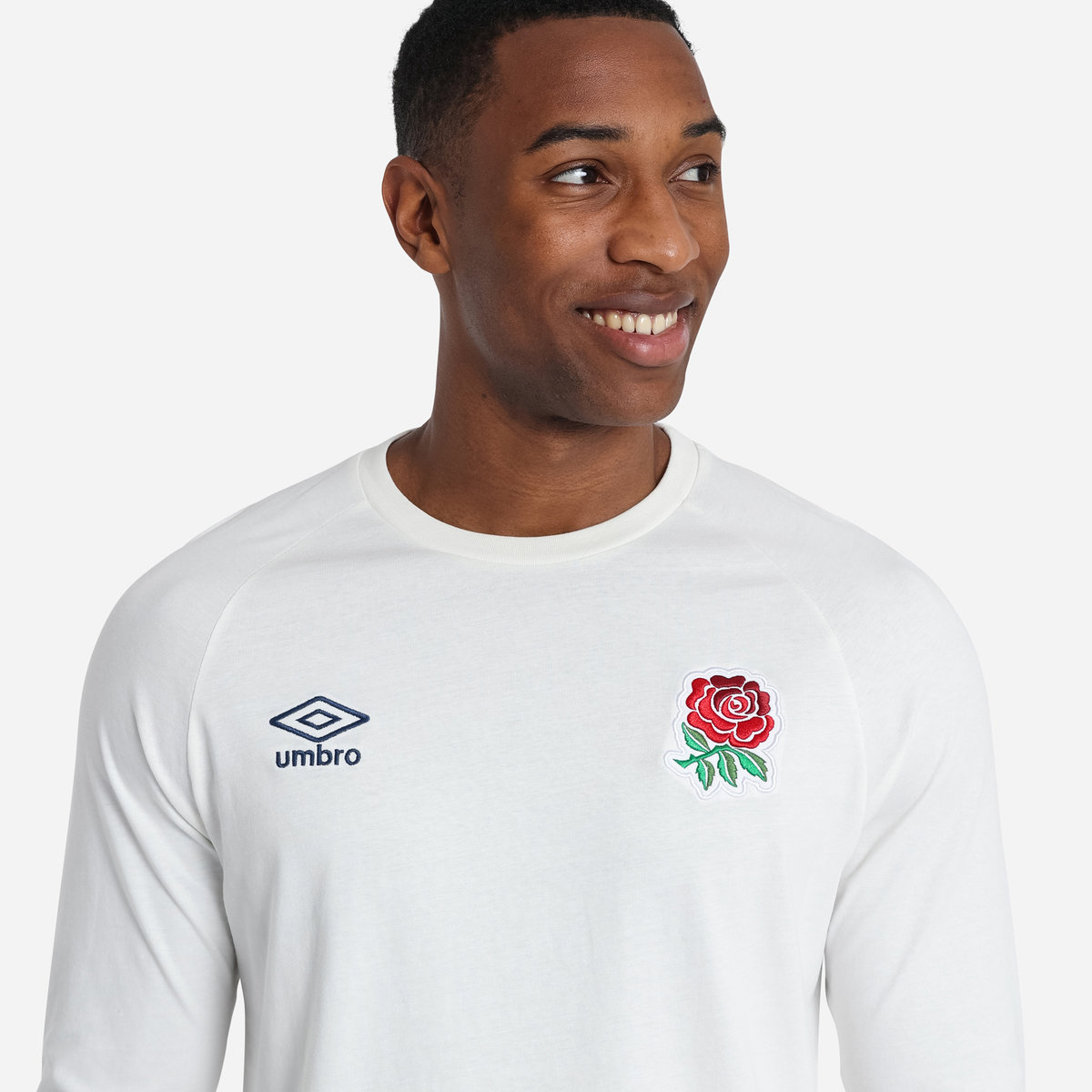 Umbro England Rugby Klasik Raglan Tee Futbol Tişört Beyaz | TR-77256