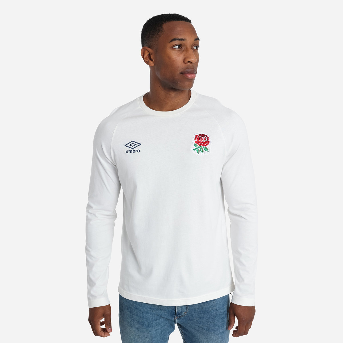 Umbro England Rugby Klasik Raglan Tee Futbol Tişört Beyaz | TR-77256