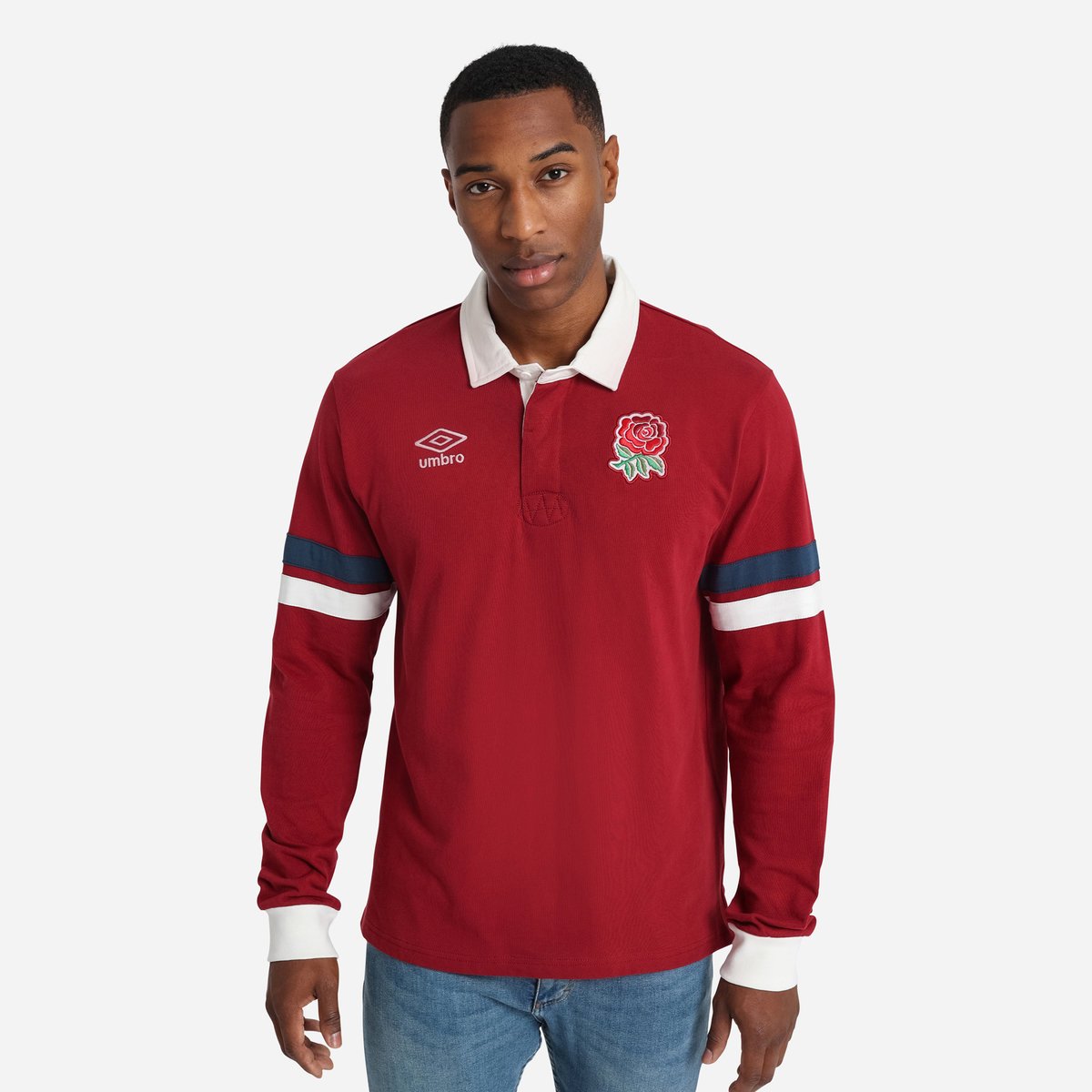 Umbro England Rugby Klasik Rugby Jersey Futbol Jersey Kırmızı Beyaz Lacivert | TR-51967