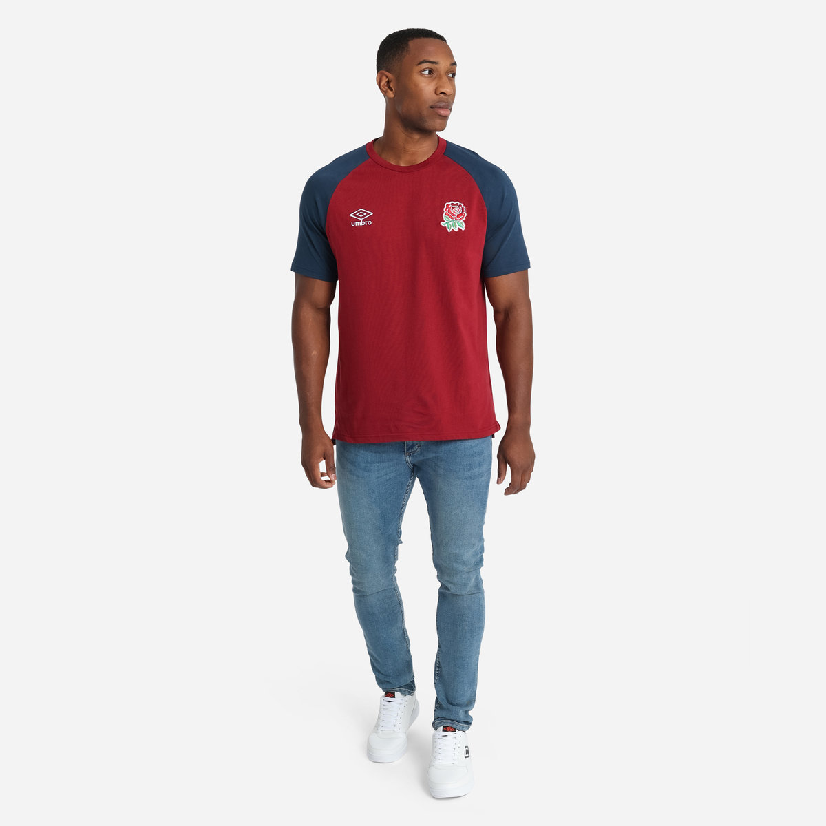 Umbro England Rugby Klasik Tee Futbol Tişört Kırmızı Lacivert | TR-66555