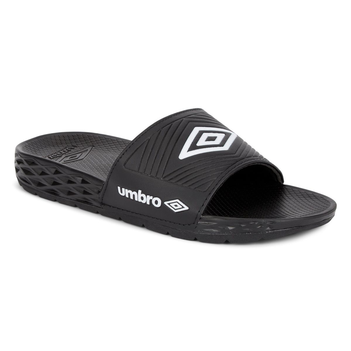 Umbro Equipe Recovery Slides Erkek Sandalet Siyah Beyaz | TR-73077