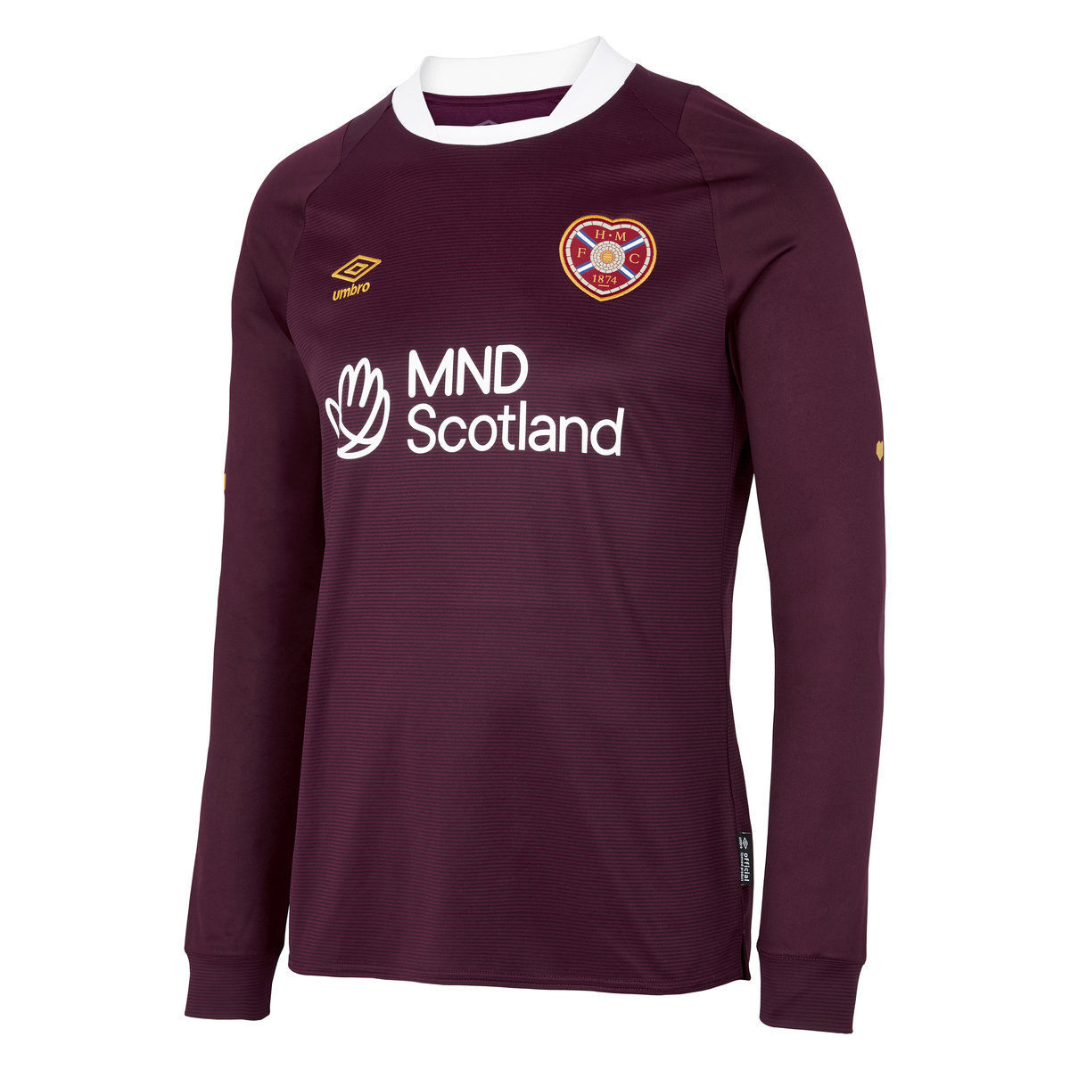 Umbro Heart Of Midlothian F.c. 22/23 Home Jersey LS Futbol Jersey Koyu Kırmızı | TR-48950