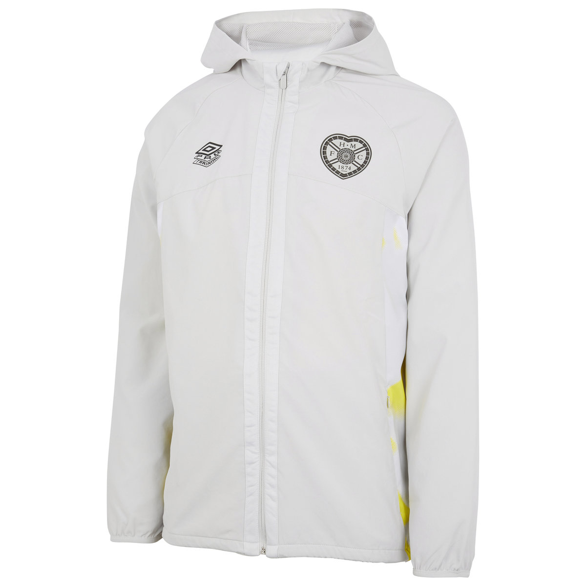 Umbro Heart Of Midlothian F.c. 22/23 Shower Jacket Junior Futbol Ceket Beyaz Sarı | TR-27065