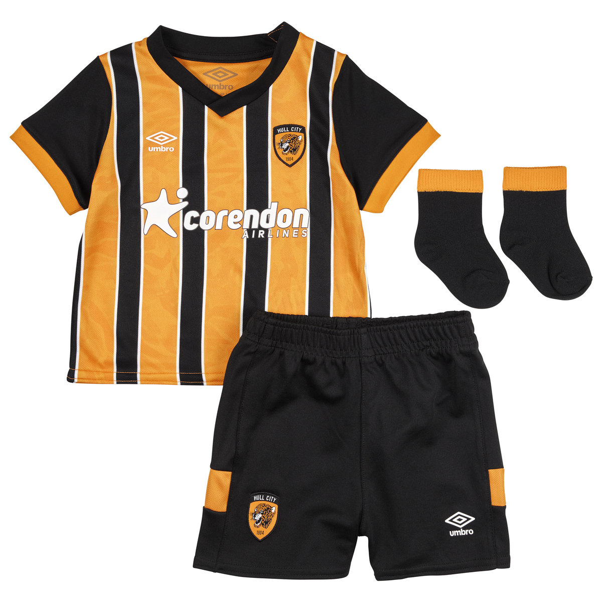 Umbro Hull City 22/23 Baby Kit Futbol Futbol Jersey Siyah Sarı | TR-19242