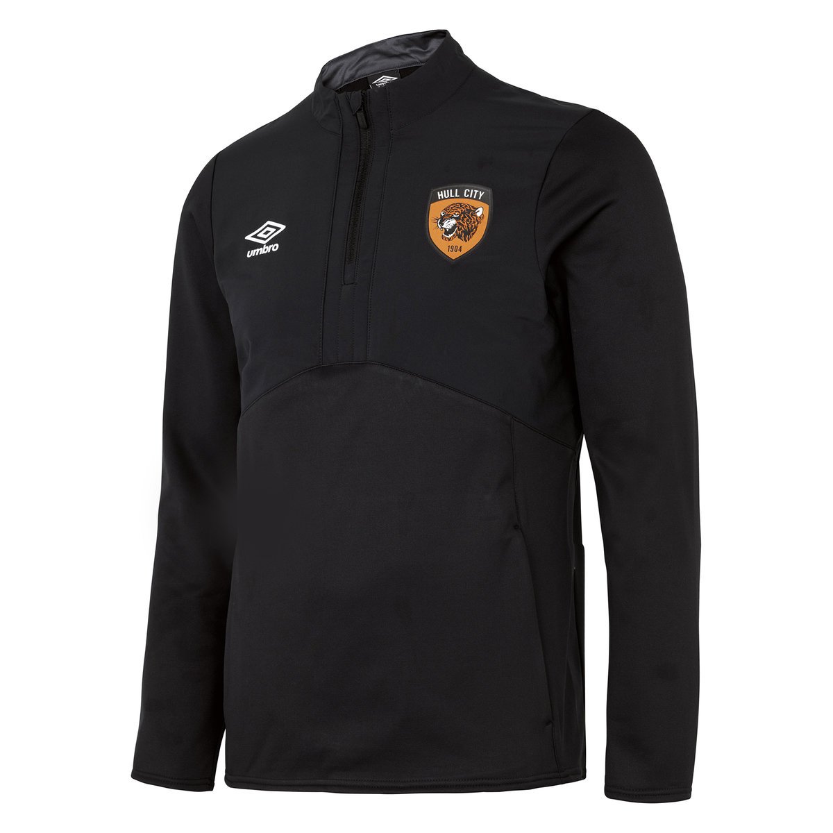 Umbro Hull City 22/23 Half Zip Fleece Futbol Futbol Üstleri Siyah | TR-03073