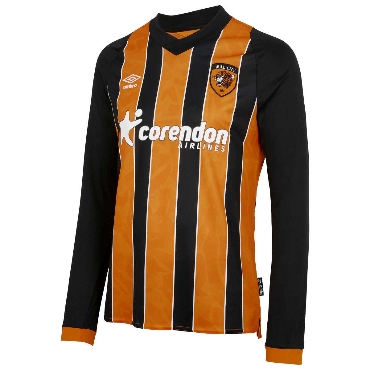 Umbro Hull City 22/23 Home Jersey LS Futbol Futbol Jersey Siyah Sarı | TR-60513