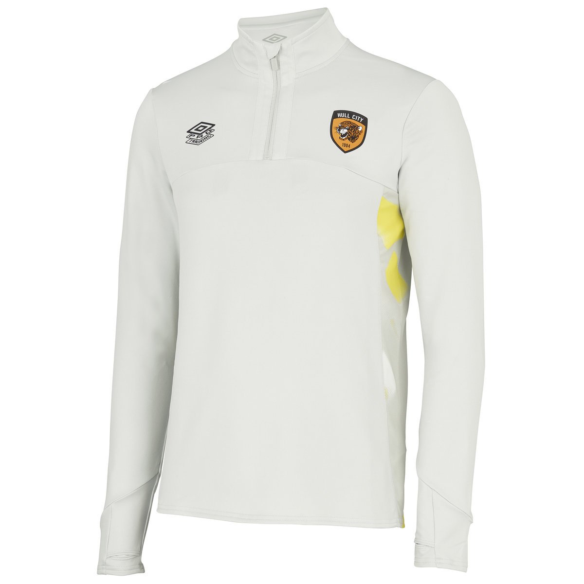 Umbro Hull City 22/23 Quarter Zip Top Futbol Futbol Üstleri Beyaz Sarı | TR-13625