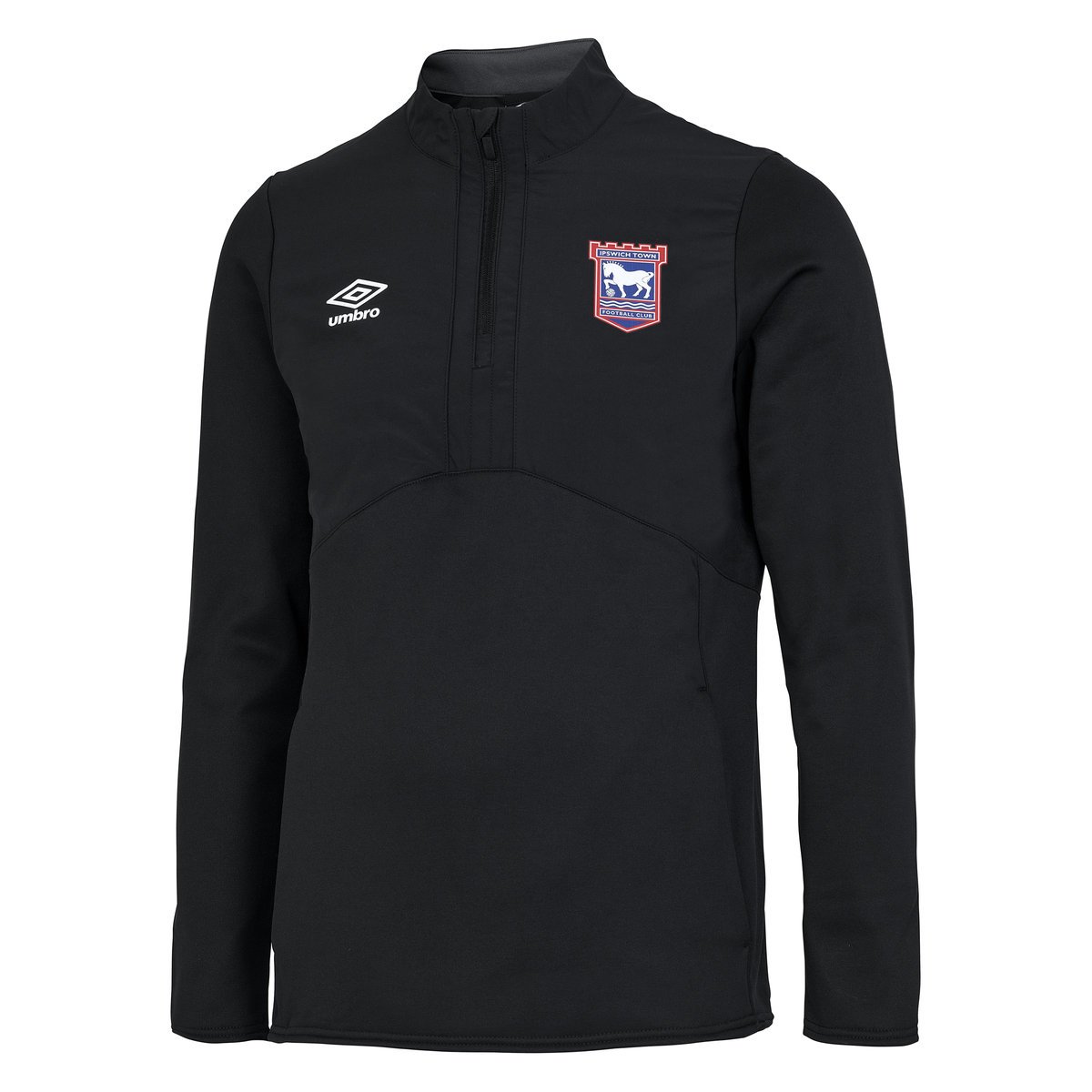 Umbro Ipswich Town 22/23 Half Zip Fleece Junior Futbol Sweats Siyah | TR-56605