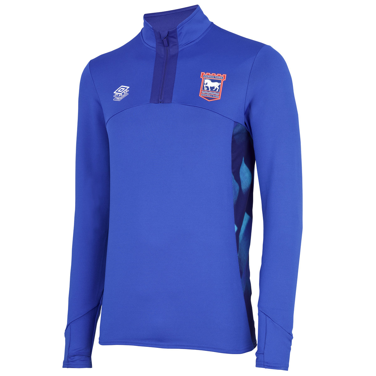 Umbro Ipswich Town 22/23 Quarter Zip Top Junior Futbol Uzun Kollu Üstler Mavi | TR-28181