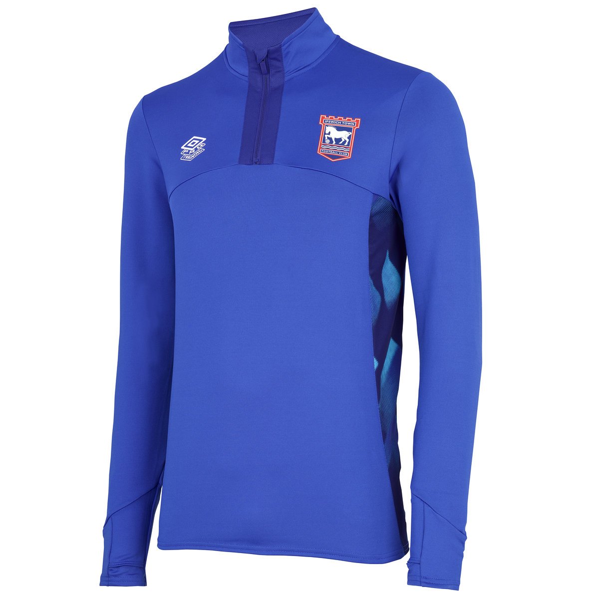 Umbro Ipswich Town 22/23 Quarter Zip Top Futbol Uzun Kollu Üstler Mavi | TR-95091