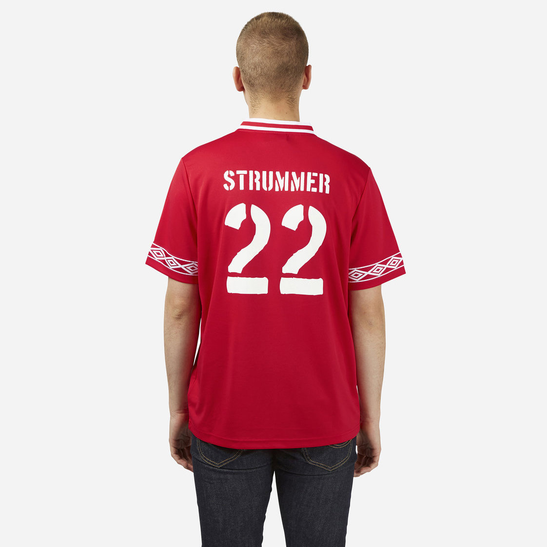 Umbro Joe Strummer Foundation Jersey Erkek Jersey Kırmızı Beyaz | TR-92486