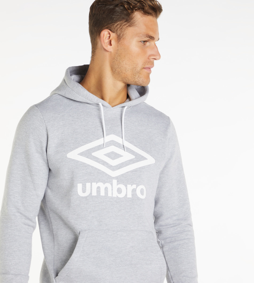 Umbro Large Logo Oh Hoodie Erkek Kapüşonlular Gri | TR-98564