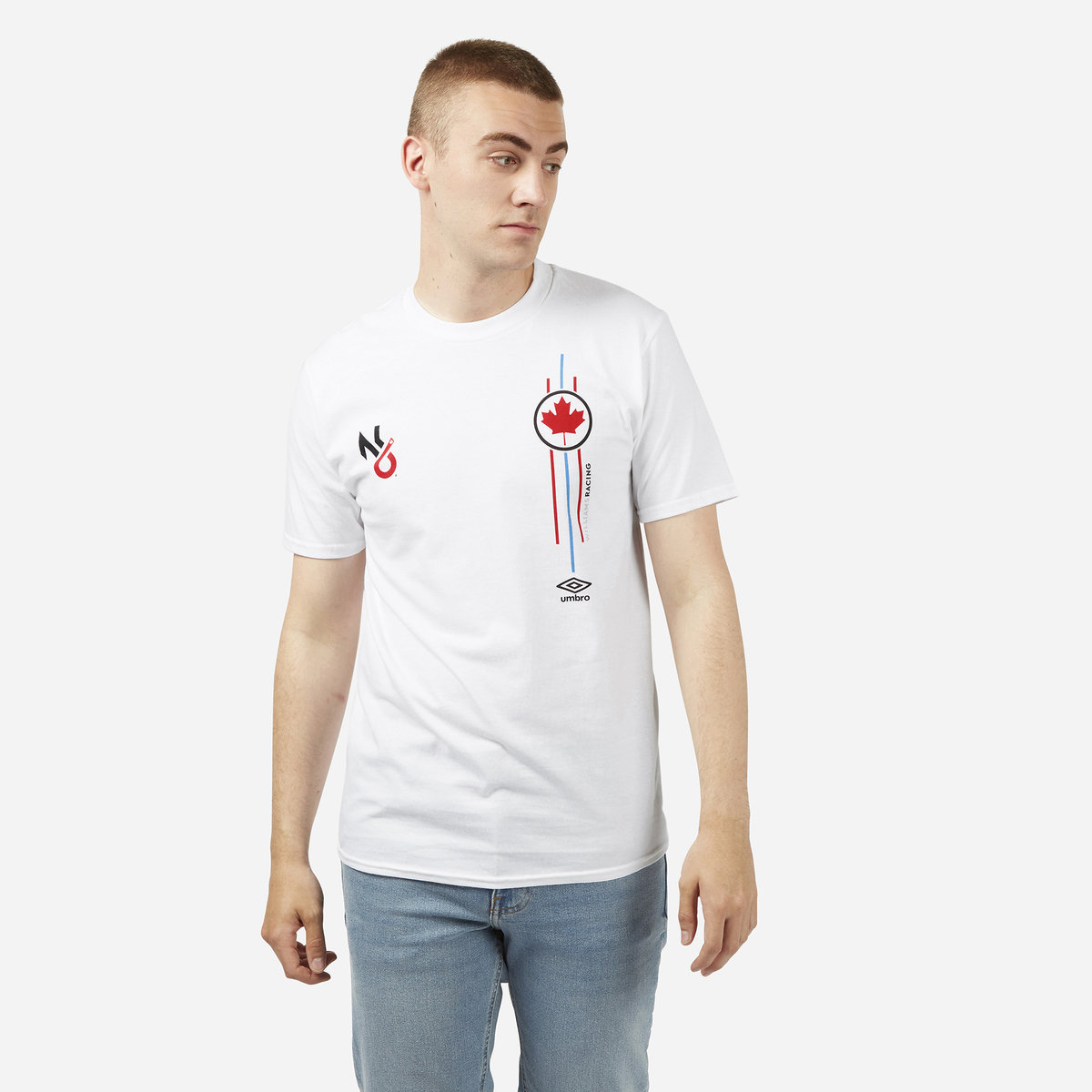 Umbro Nicholas Latifi - Double Chest Call Out - Williams Yarış Tee Futbol Tişört Beyaz | TR-59180