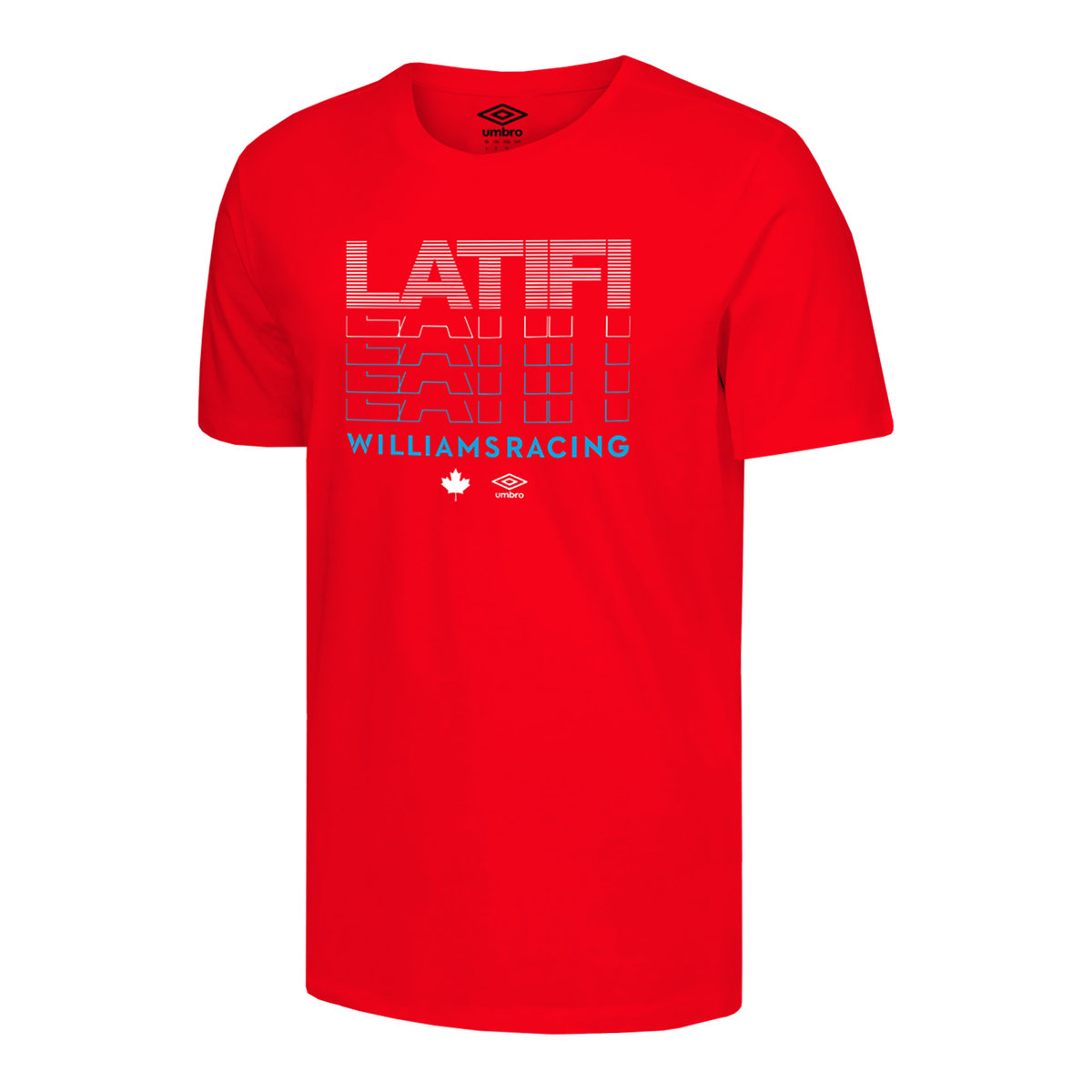 Umbro Nicholas Latifi - Know MY Name - Williams Yarış Tee Futbol Tişört Kırmızı | TR-44632