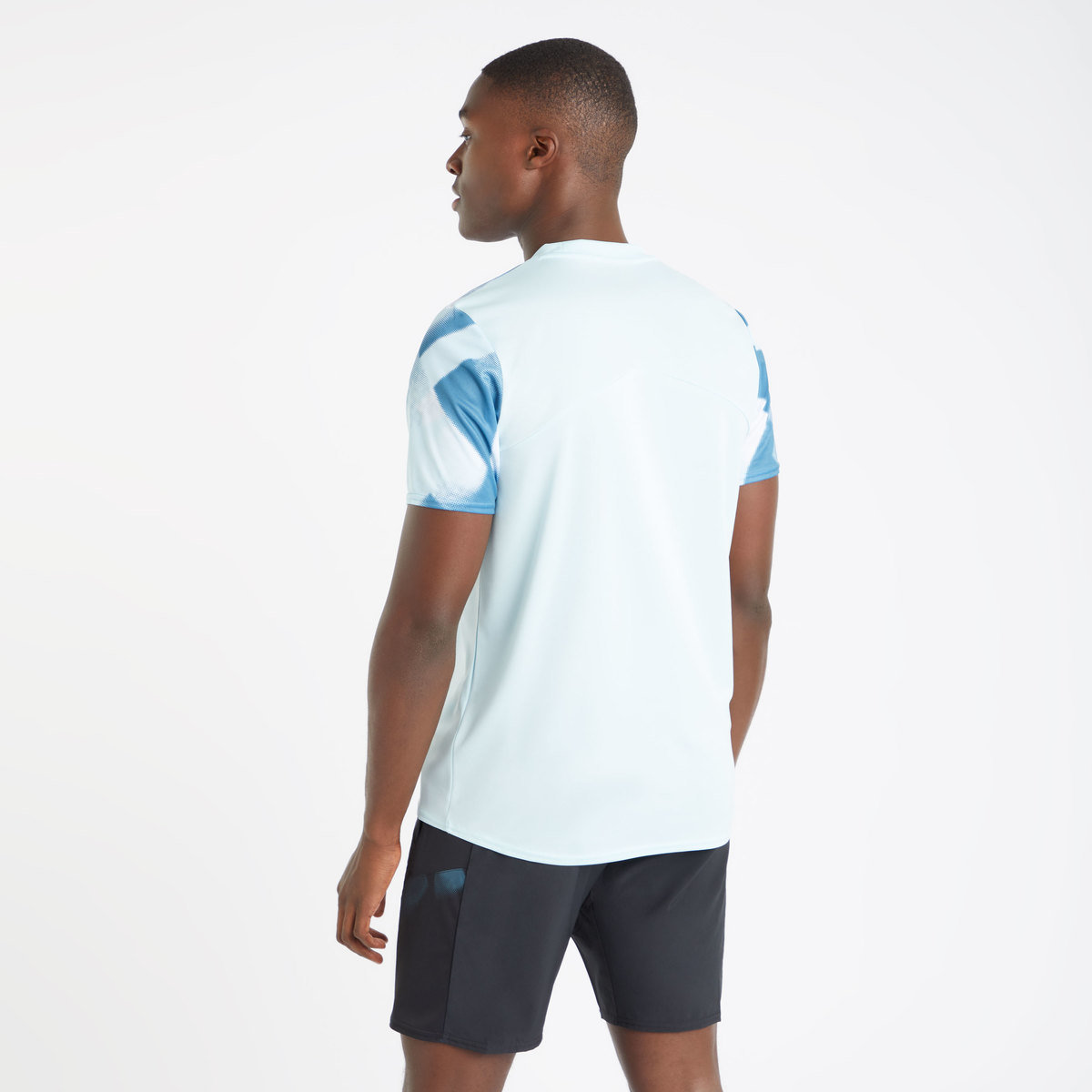 Umbro Pro Antrenman Gym Tee Erkek Tişört Mavi Beyaz | TR-04315