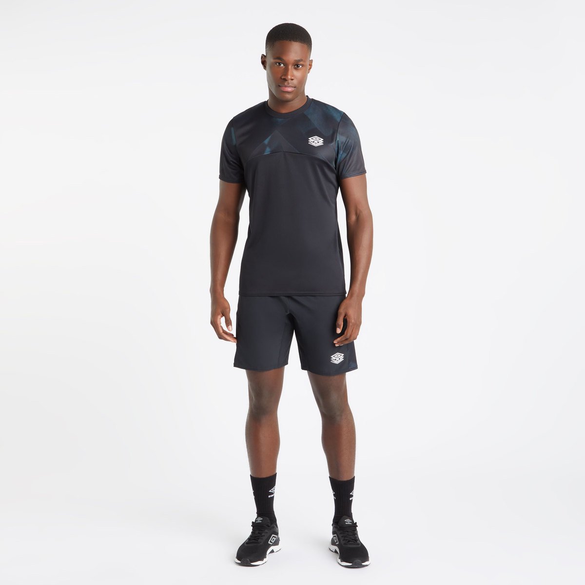 Umbro Pro Antrenman Gym Tee Erkek Tişört Siyah | TR-65540