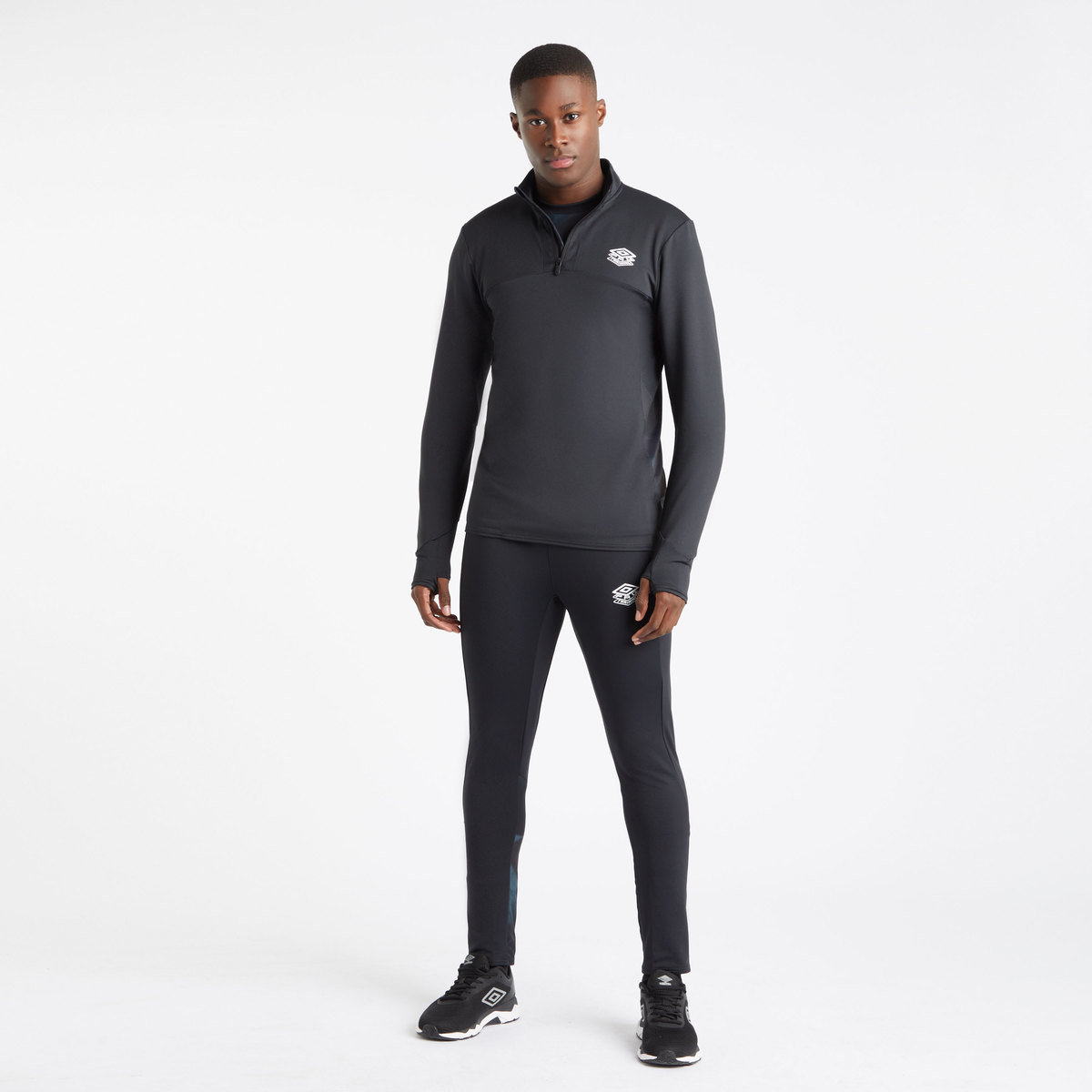 Umbro Pro Antrenman Quarter Zip Top Erkek Üstler Siyah | TR-00945