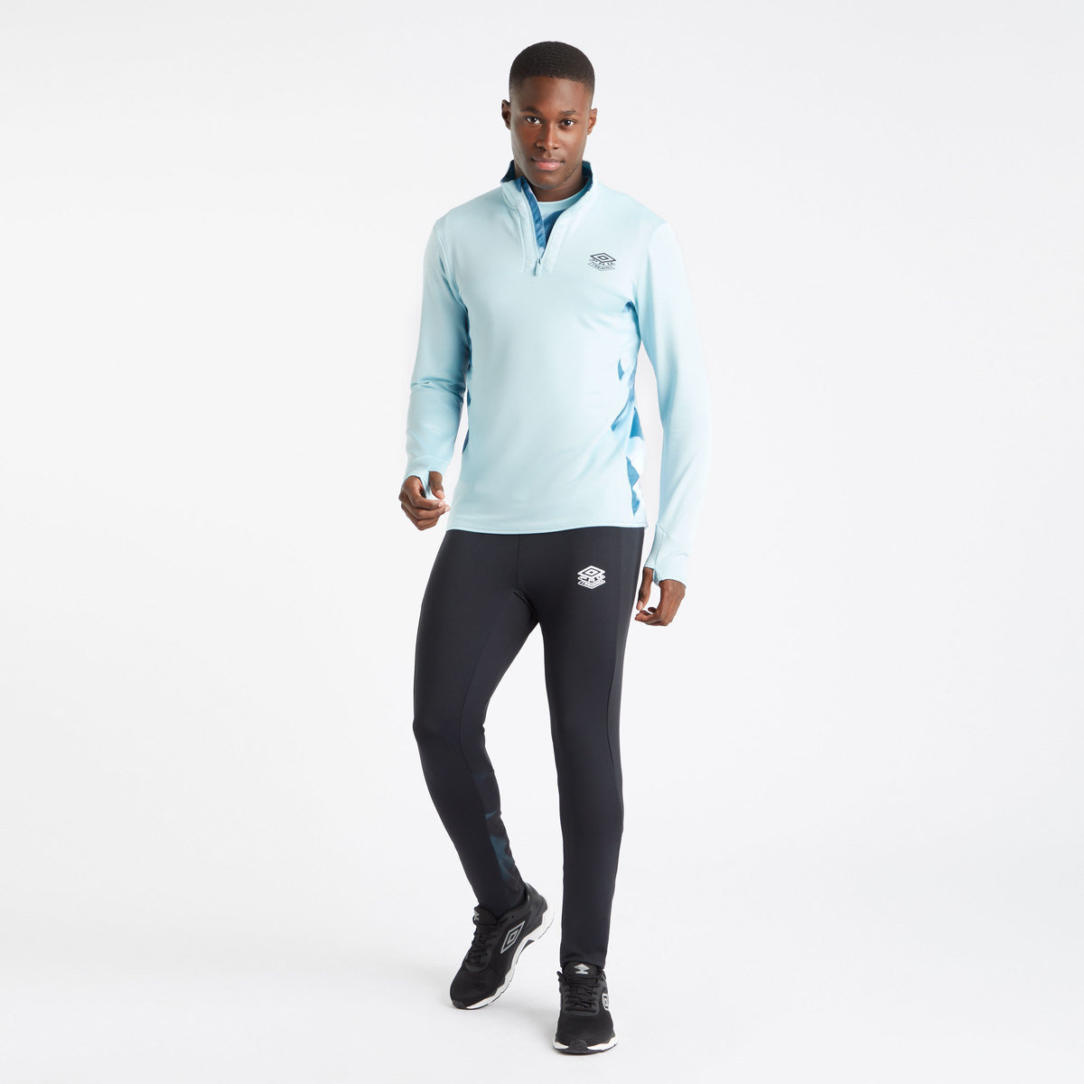 Umbro Pro Antrenman Quarter Zip Top Erkek Üstler Mavi Beyaz | TR-78309