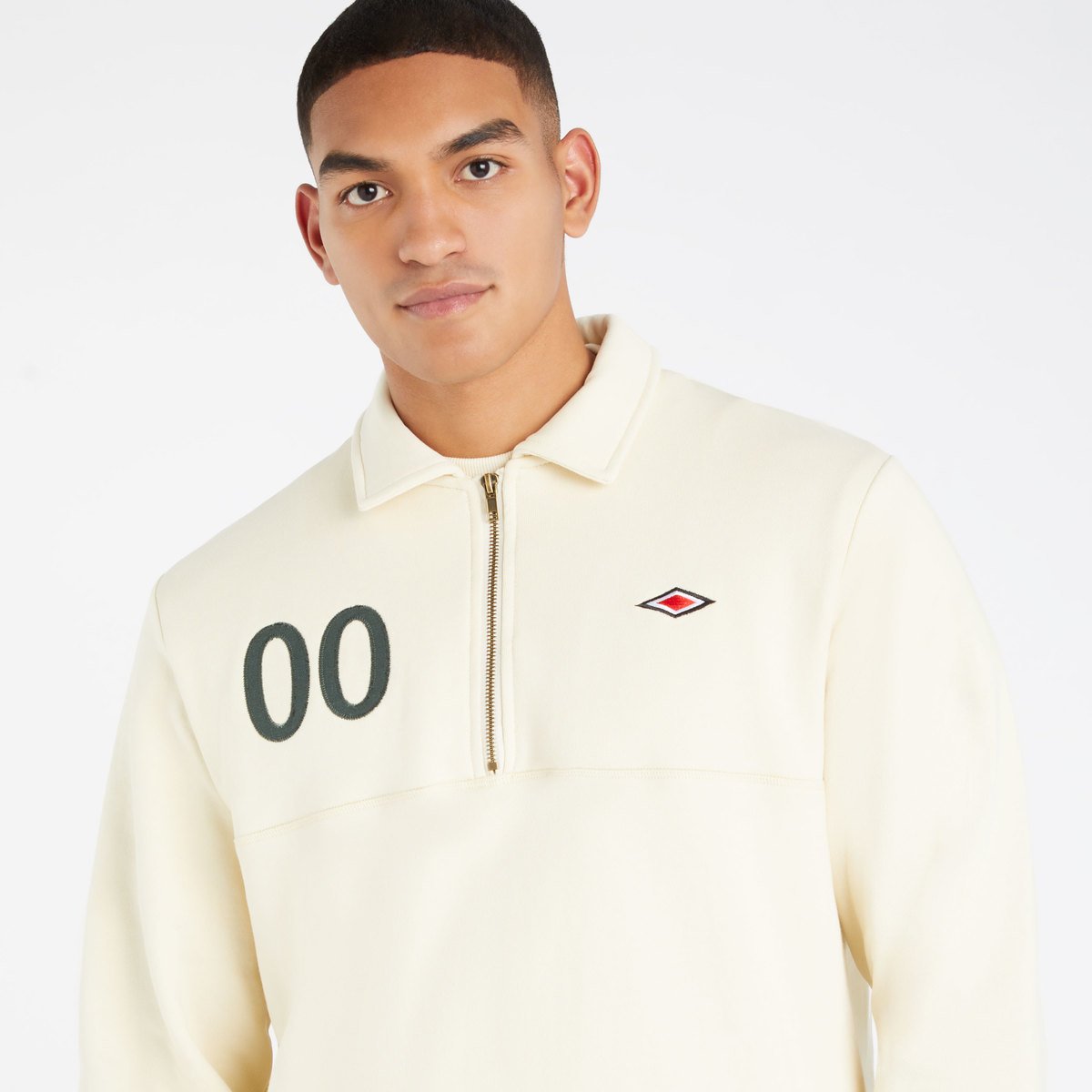 Umbro Quarter Zip Sweatshirt Erkek Tişörtü Krema | TR-04537