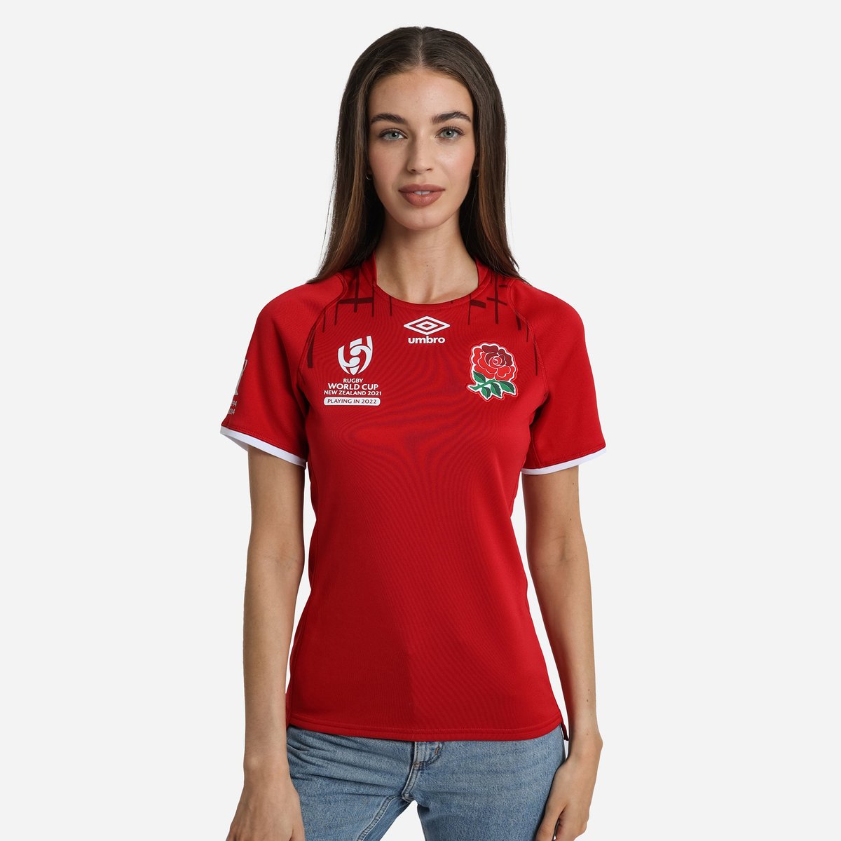 Umbro Red Roses 22/23 Rugby World Cup Alternate Replica Jersey Futbol Jersey Kırmızı | TR-10336