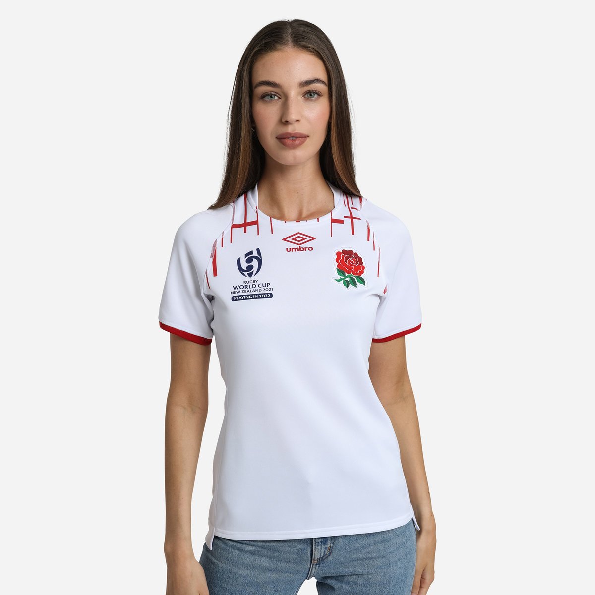 Umbro Red Roses 22/23 Rugby World Cup Home Replica Jersey Futbol Jersey Beyaz | TR-67510