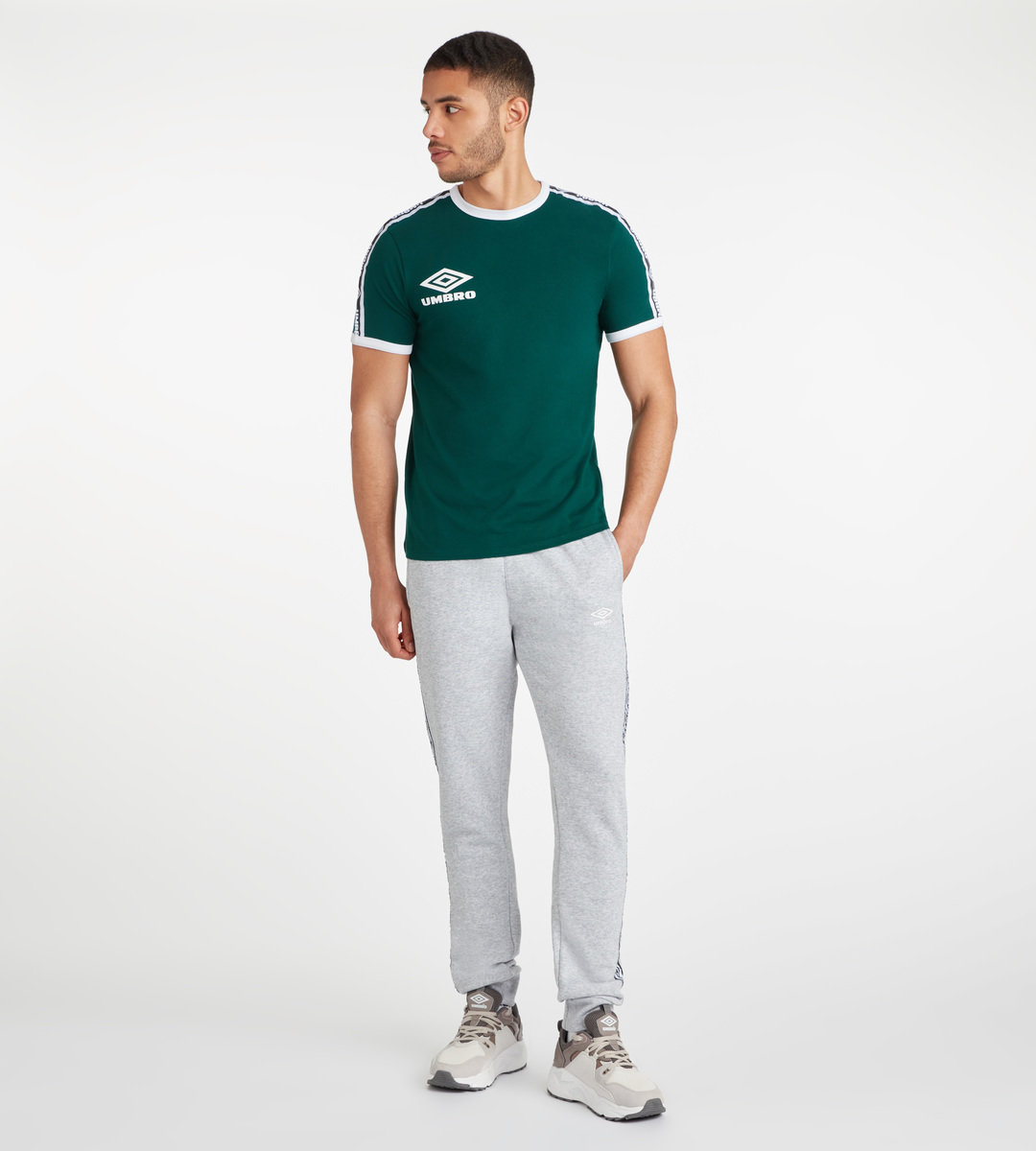 Umbro Ringer Tee Erkek Tişört Yeşil Beyaz | TR-21823