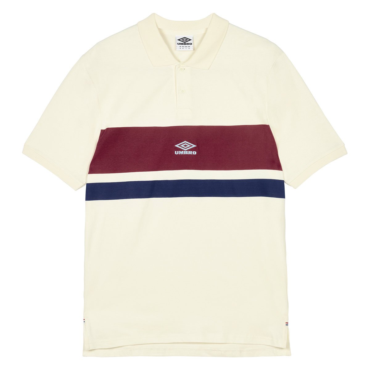 Umbro Stripe Polo Erkek Pololar Mavi Koyu Kırmızı Krema | TR-73172