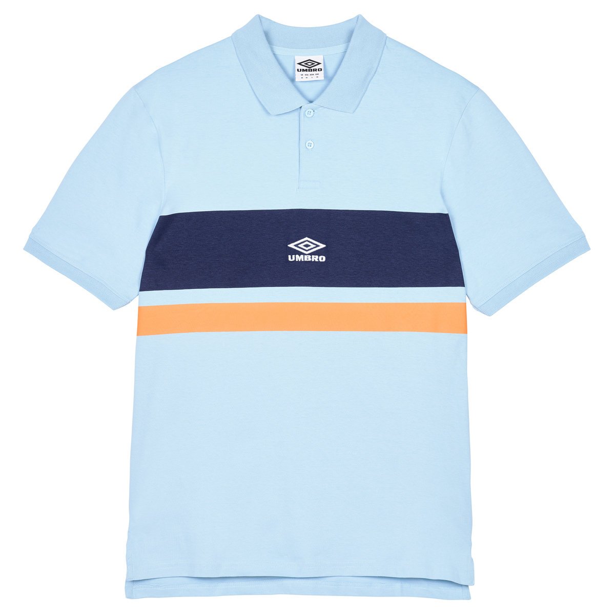 Umbro Stripe Polo Erkek Pololar Mavi Lacivert Turuncu | TR-92597