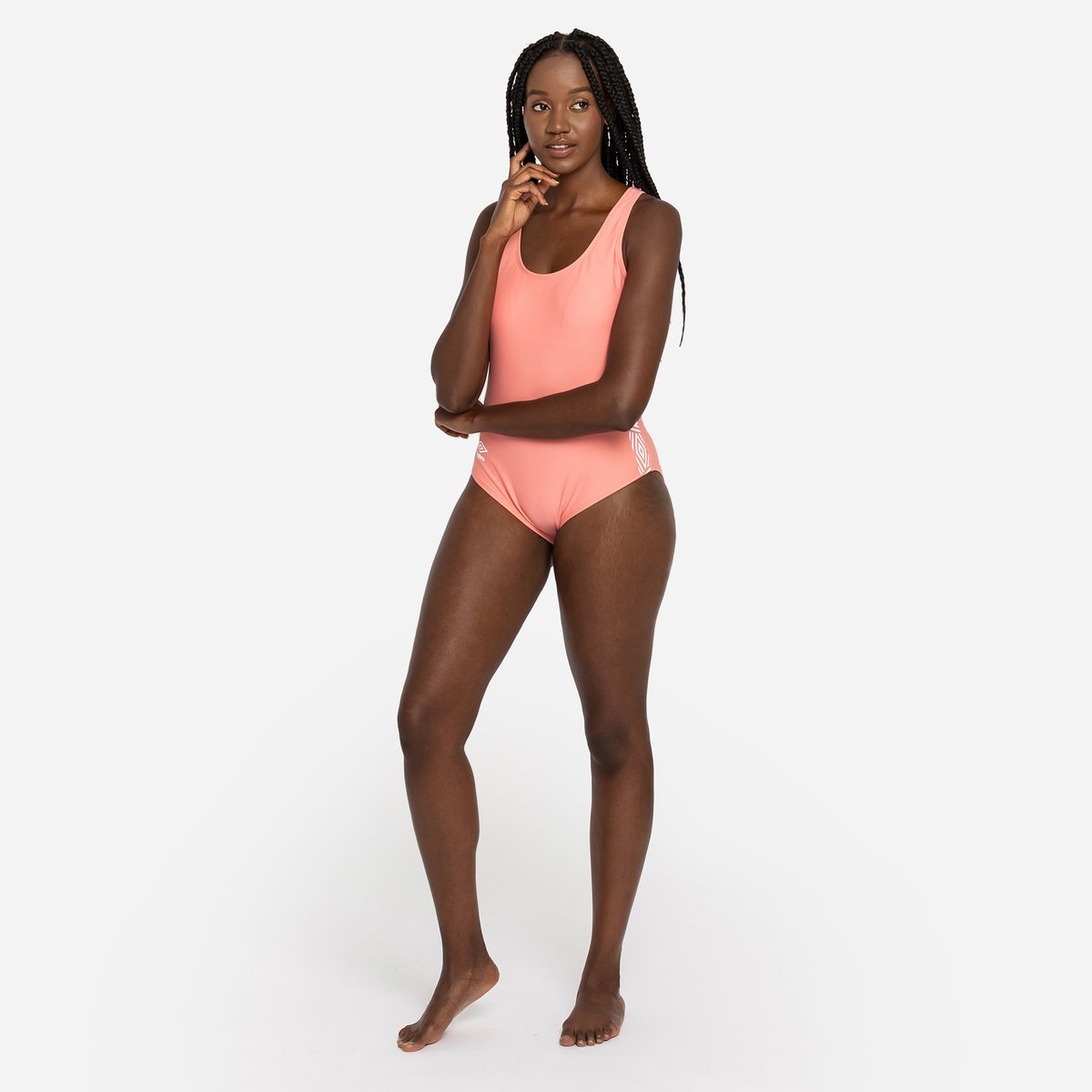 Umbro Taped Racerback Swimsuit Kadın Mayo Pembe | TR-32891