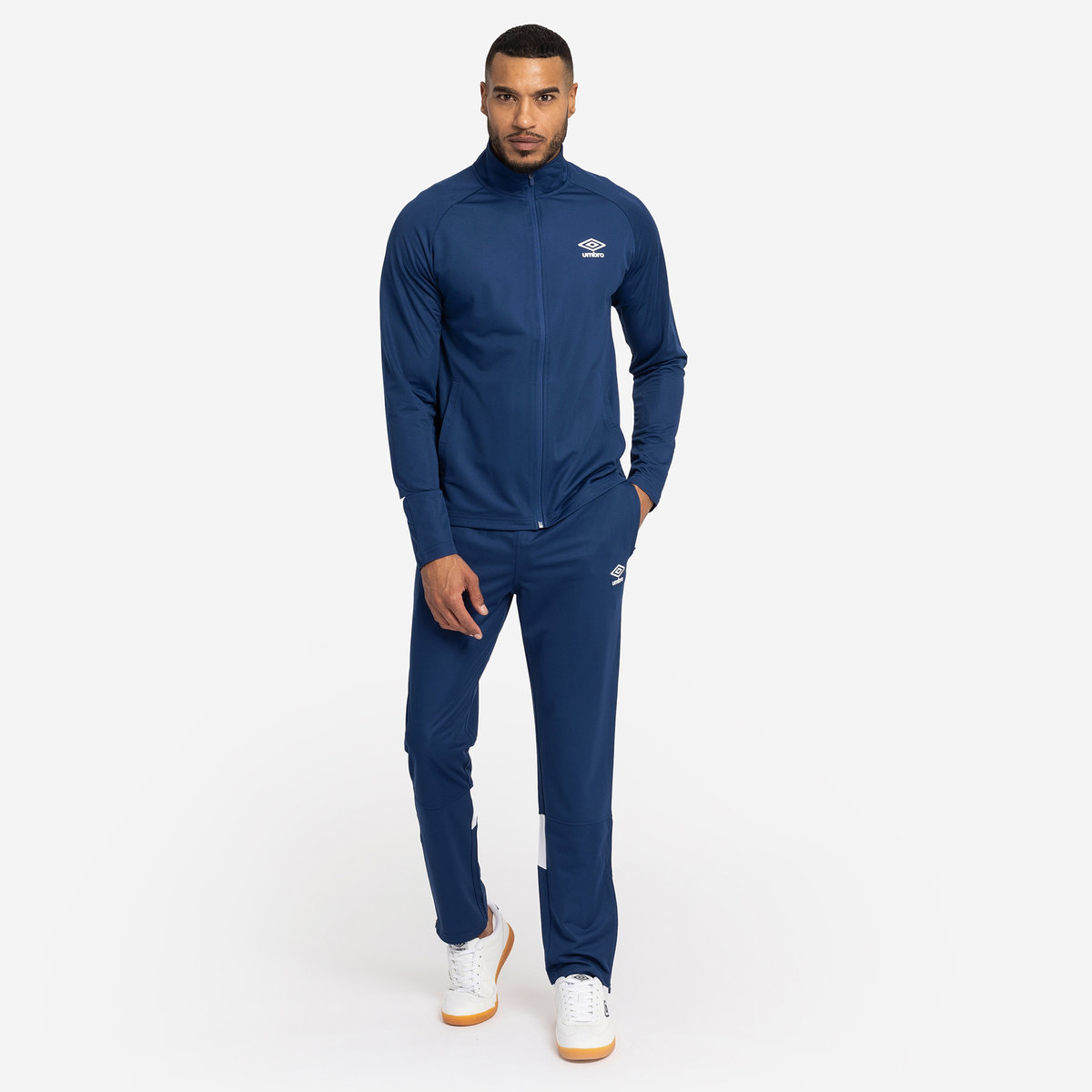 Umbro Total Antrenman Örme Suit Erkek Takım Elbise Lacivert Beyaz | TR-08825