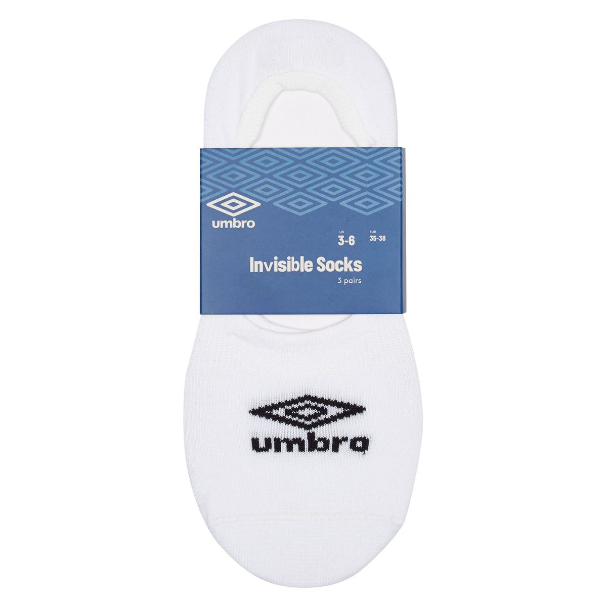 Umbro Trainer Socks 3 Pack Junior Çocuk Çorap Beyaz Siyah | TR-16650