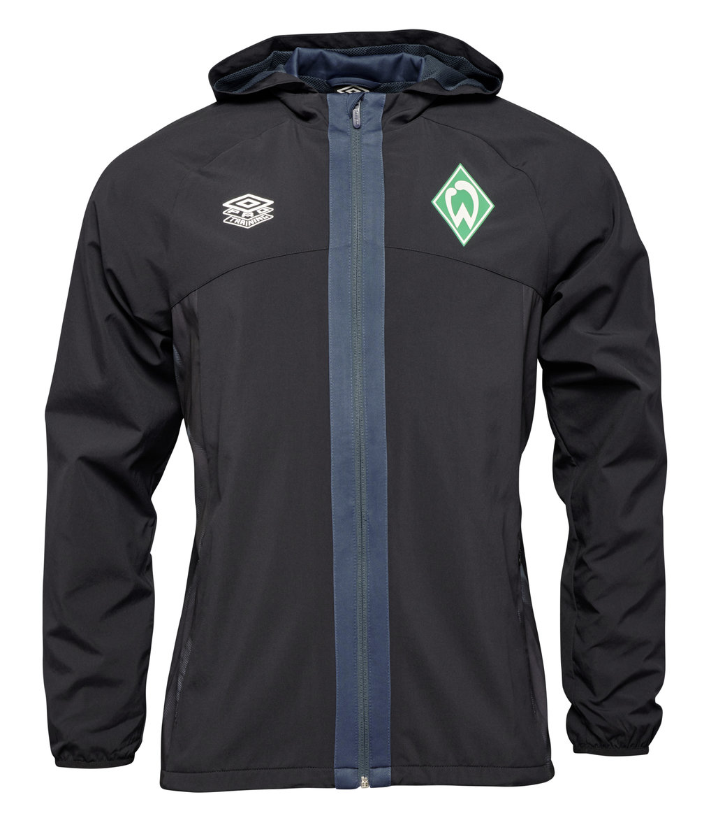 Umbro Werder Bremen 22/23 Shower Jacket Futbol Futbol Ceketleri Siyah Yeşil Lacivert | TR-10799