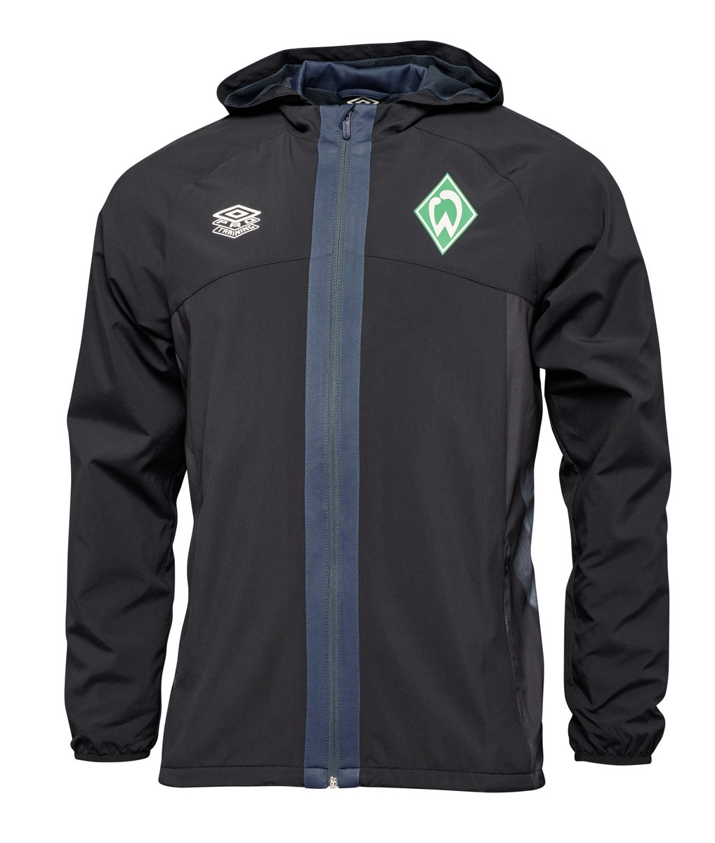 Umbro Werder Bremen 22/23 Shower Jacket Futbol Futbol Ceketleri Siyah Yeşil Lacivert | TR-10799