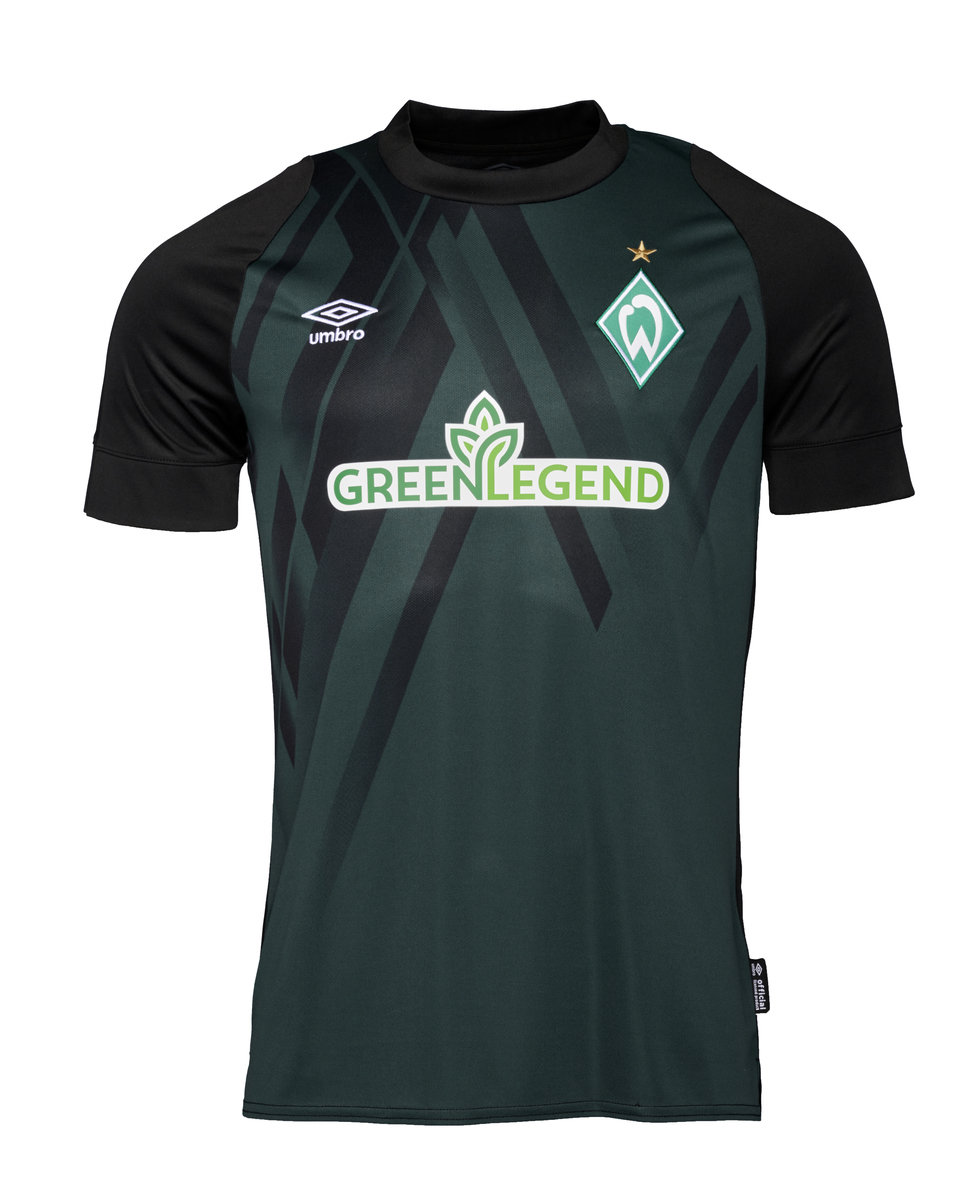 Umbro Werder Bremen 22/23 Third Jersey Junior Futbol Futbol Jersey Koyu Yeşil Siyah | TR-38928