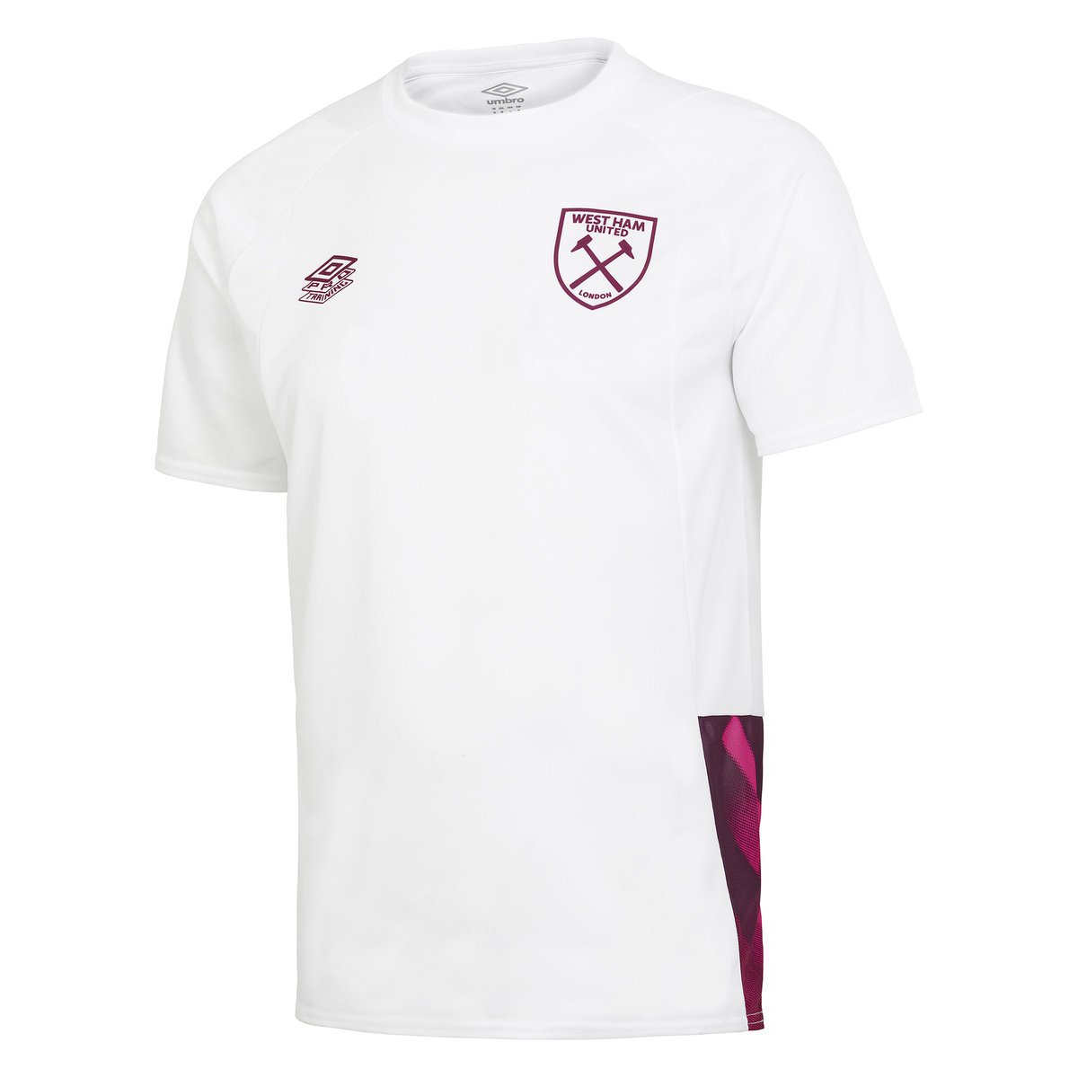 Umbro West Ham Utd 22/23 Antrenman Jersey Junior Futbol Jersey Beyaz Kırmızı Pembe | TR-00069