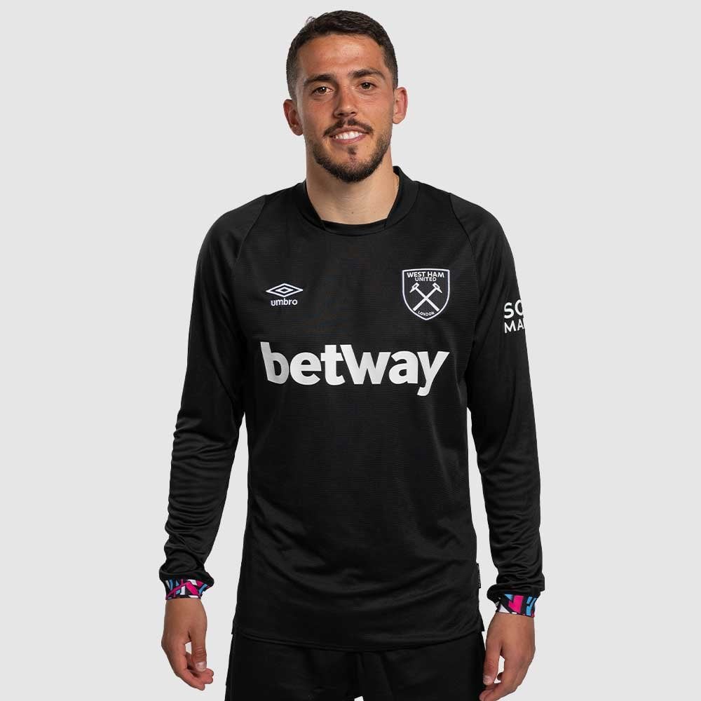 Umbro West Ham Utd 22/23 Away Jersey LS Futbol Jersey Siyah | TR-40468