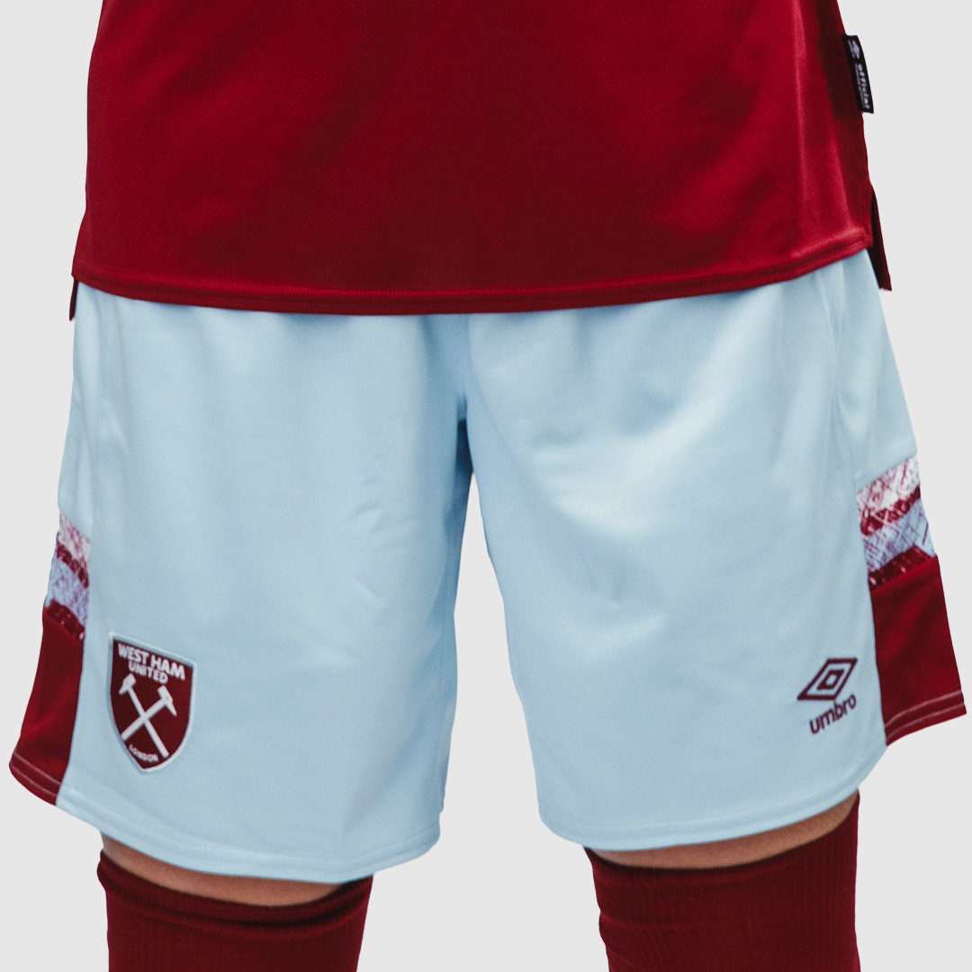 Umbro West Ham Utd 22/23 Home Shorts Futbol Şort Mavi Koyu Kırmızı | TR-17483