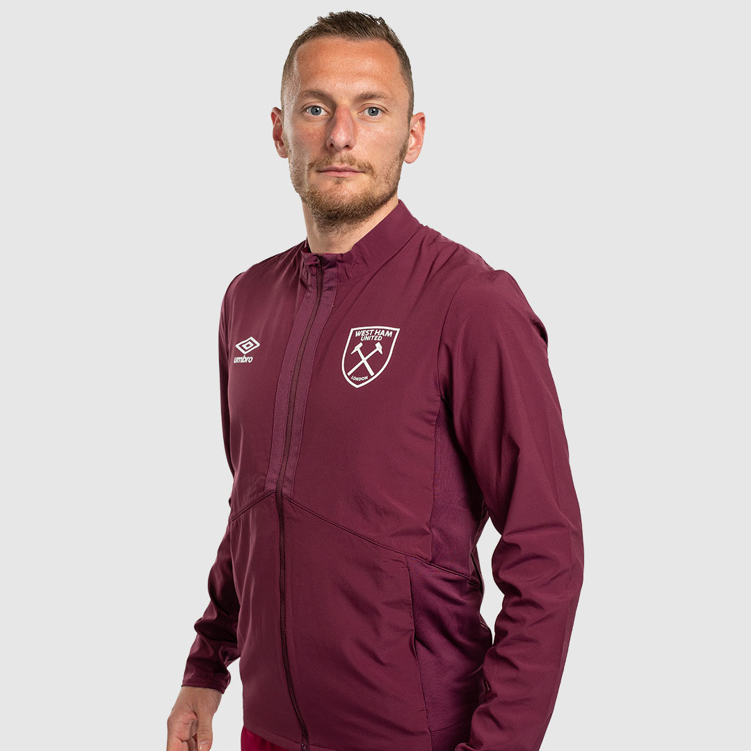 Umbro West Ham Utd 22/23 Presentation Jacket Futbol Ceket Koyu Kırmızı | TR-87770