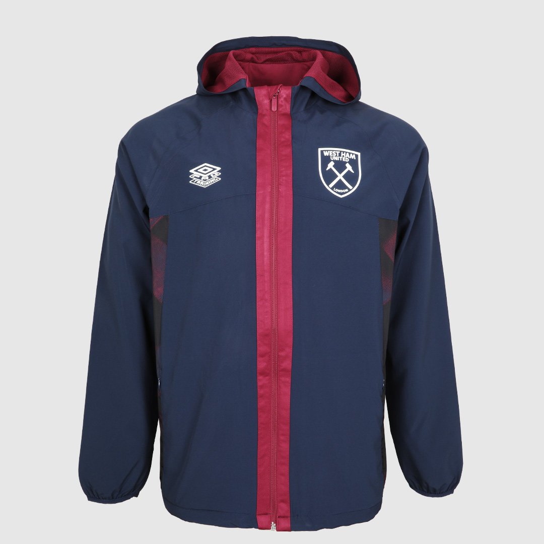 Umbro West Ham Utd 22/23 Shower Jacket Junior Futbol Ceket Koyu Lacivert Kırmızı | TR-09894