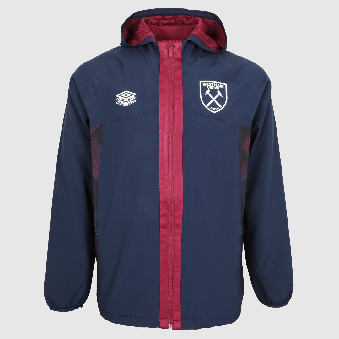 Umbro West Ham Utd 22/23 Shower Jacket Futbol Ceket Koyu Lacivert Kırmızı | TR-30404