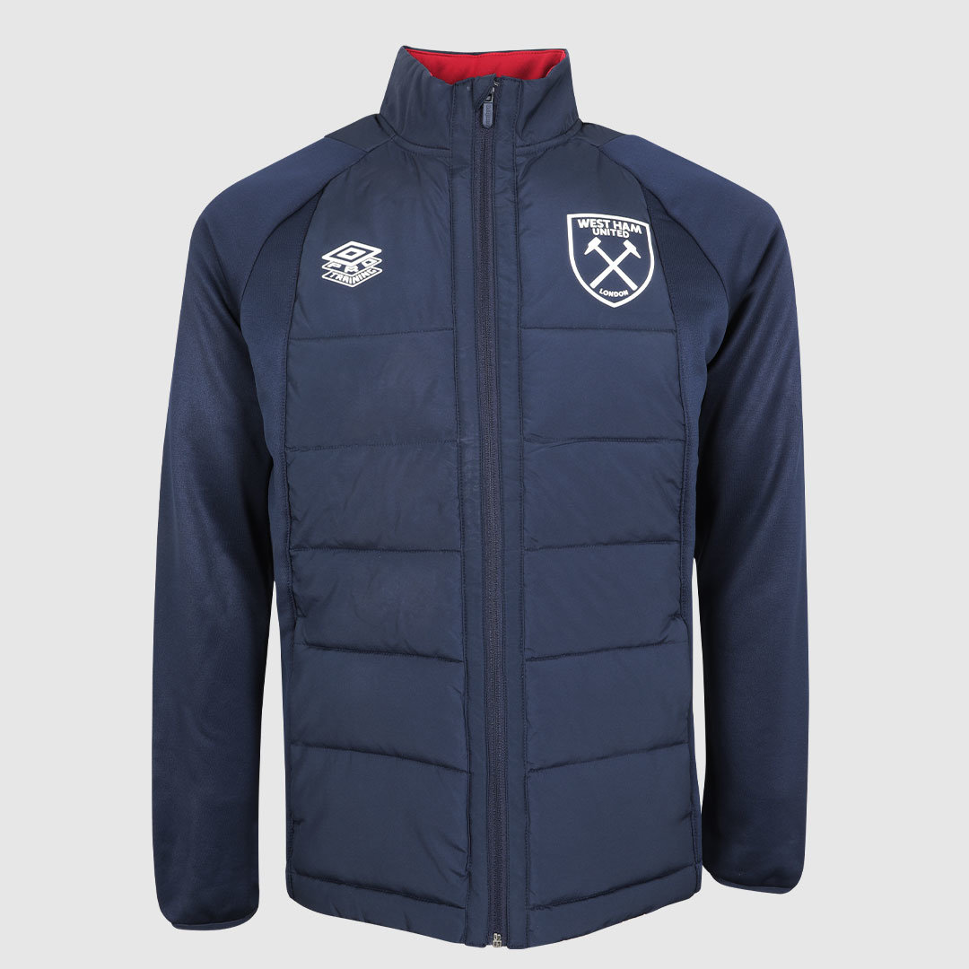 Umbro West Ham Utd 22/23 Thermal Jacket Junior Futbol Ceket Koyu Lacivert Kırmızı | TR-89777