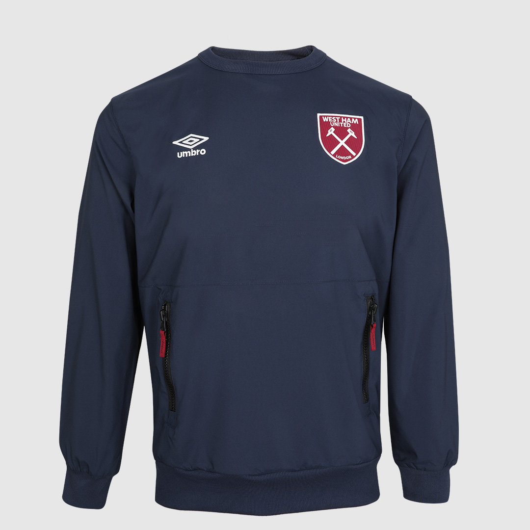 Umbro West Ham Utd 22/23 Travel Sweat Top Junior Futbol Sweats Koyu Lacivert | TR-05216