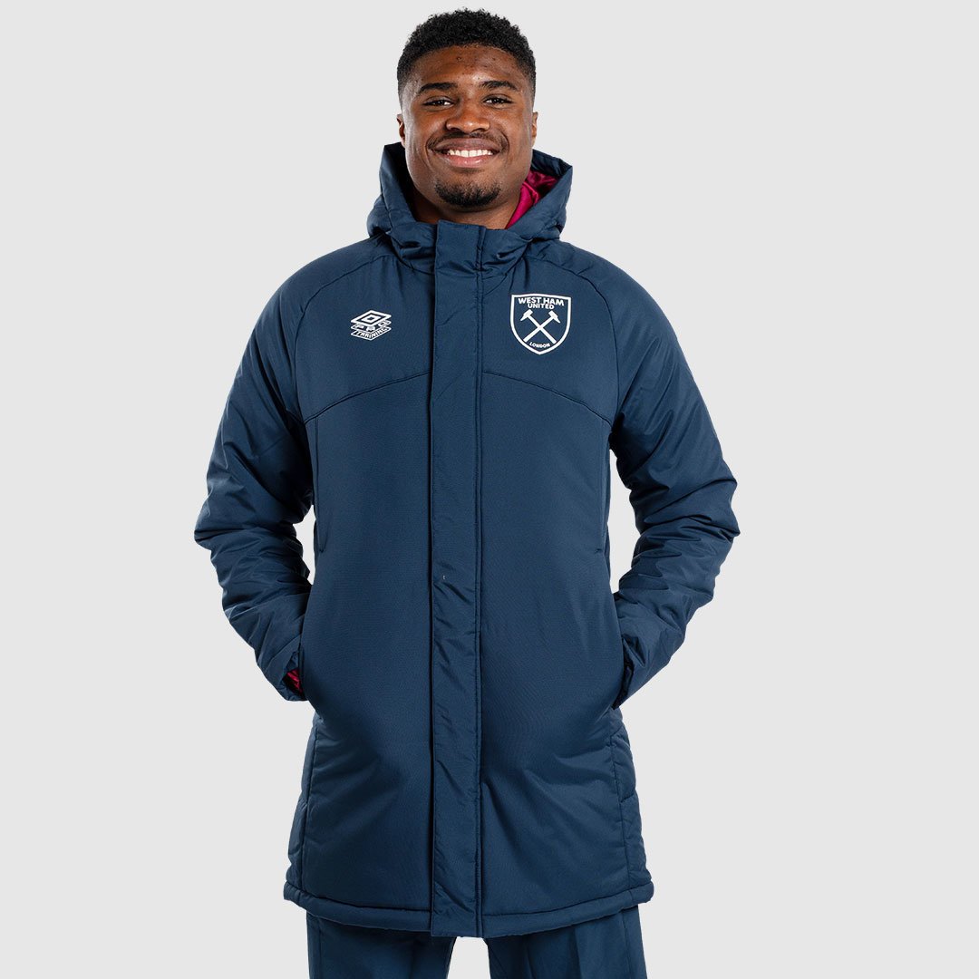 Umbro West Ham Utd 22/23 Yastıklı Jacket Futbol Ceket Koyu Lacivert Kırmızı | TR-39477