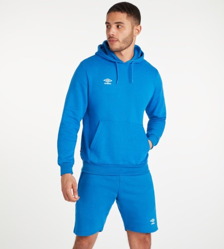 Umbro Club Leisure Hoody Erkek Kapüşonlular Kraliyet Mavisi Beyaz | TR-06175