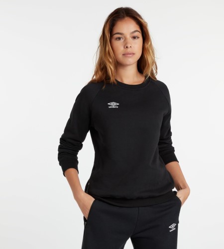 Umbro Club Leisure Sweat Kadın Kazak Siyah Beyaz | TR-91683