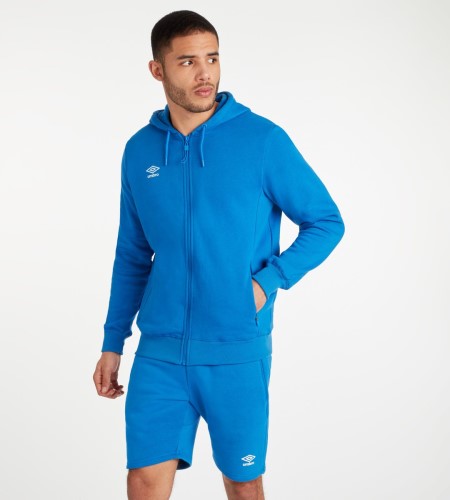 Umbro Club Leisure ZT Hoodie Erkek Kapüşonlular Kraliyet Mavisi Beyaz | TR-04339